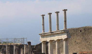 Pompei'nin kalıntıları. Vesuvius patlama İtalya Antik Roma kenti öldü.