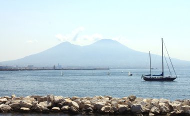 Görünümü üzerinde Vezüv Yanardağı, Naples, İtalya.