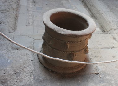 Pompei'nin kalıntıları parçaları. Antik Roma kenti.