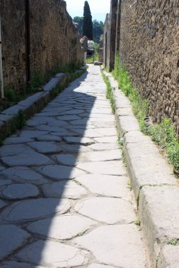 Pompei'nin kalıntıları parçaları. Antik Roma kenti.