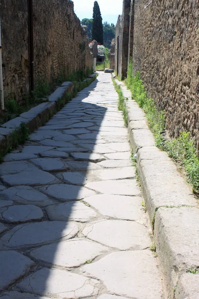 Fragmenten van de ruïnes van Pompeii. Oude Romeinse stad. — Stockfoto