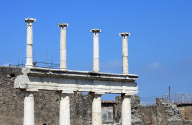 Pompei'nin kalıntıları parçaları. Antik Roma kenti İtalya ' Vezüv Yanardağı ve patlama öldü.