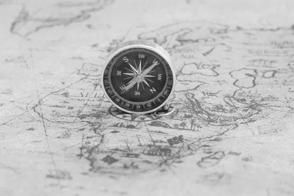 Classic Compass Old Vintage Map Depicting North America United States — Stock Photo, Image