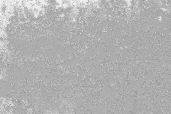 Прекрасний Зимовий Фон Замерзлим Склом Білими Сніжинками — стокове фото