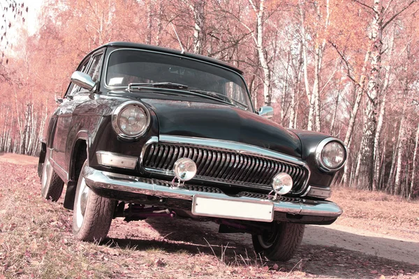 Retro vykort av vintage bilen — Stockfoto