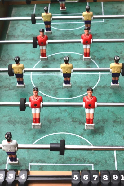 Vintage table football closeup, foosball — Stock Photo, Image