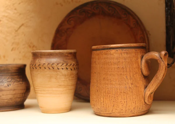 Traditional Ukrainian pottery. — Stock Photo, Image