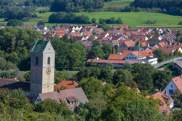 Kirchturm Von Neckartailfingen Neckar — Stockfoto