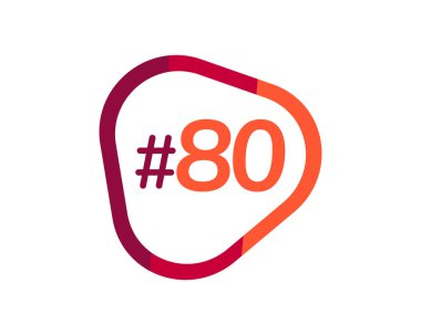 80 numaralı resim tasarımı, 80 logo
