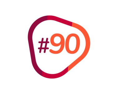 90 numaralı resim tasarımı, 90 logo