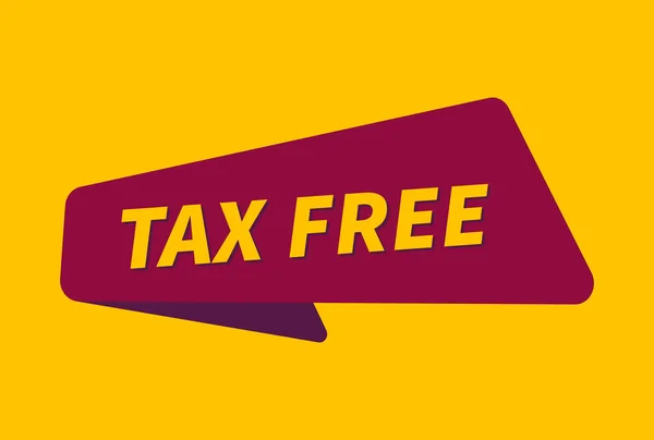 Tax Free Banner Vector Tax Free Afbeelding — Stockvector