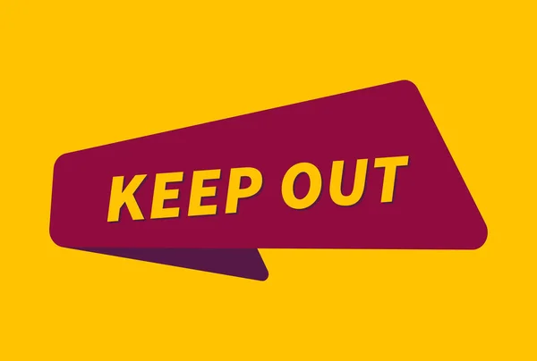 Keep Out Banner Vector Keep Out Image — Stock Vector