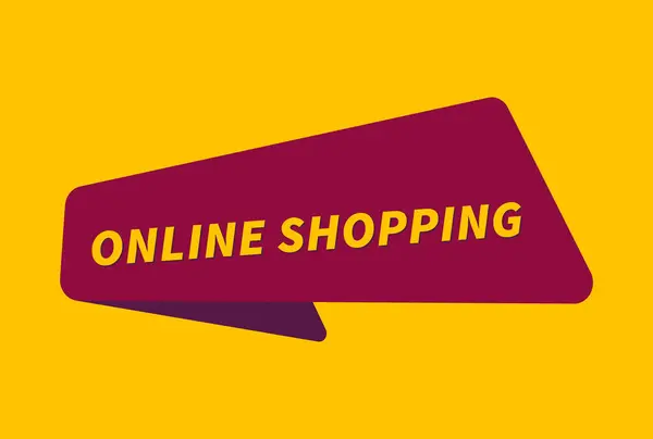 Çevrimiçi Alışveriş Flaması Vektörü Çevrimiçi Alışveriş Resmi — Stok Vektör