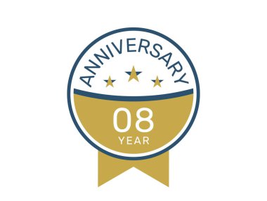 8. Yıl dönümü logo vektör şablonları, 8. Yıldönümü tasarımı 