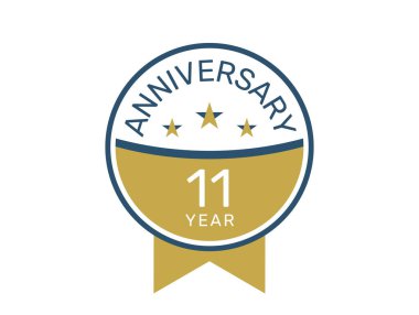 11. yıl dönümü logo vektör şablonları, 11. yıl dönümü tasarımı 