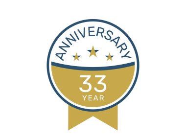 33. Yıl dönümü logo vektör şablonları, 33. Yıl dönümü tasarımı 