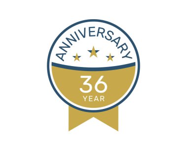 36 yıl dönümü logo vektör şablonları, 36 yıl dönümü tasarımı 