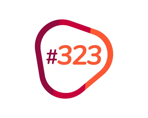 Nummer 323 Afbeelding Ontwerp 323 Logo — Stockvector