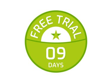 9 gün ücretsiz deneme logosu, 9 gün ücretsiz deneme görüntüsü