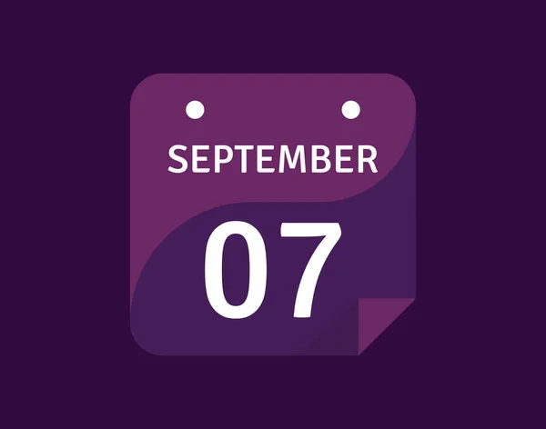 Σεπτεμβρίου Σεπτεμβρίου Εικονίδιο Single Day Calendar Διάνυσμα Εικονογράφηση — Διανυσματικό Αρχείο