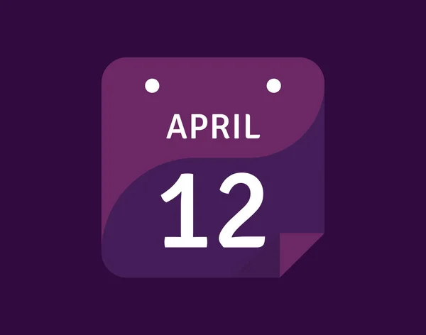 April April Symbol Eintageskalender Vektorillustration — Stockvektor