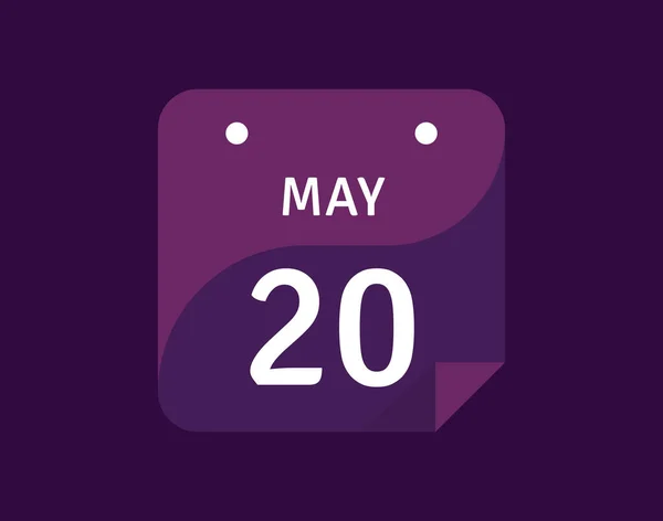 Μαΐου Μαΐου Εικονίδιο Μονοήμερη Ημερολόγιο Διάνυσμα Εικονογράφηση — Διανυσματικό Αρχείο