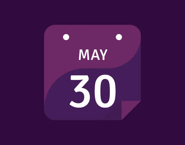 Μαΐου Μαΐου Εικονίδιο Μονοήμερη Ημερολόγιο Διάνυσμα Εικονογράφηση — Διανυσματικό Αρχείο