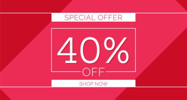 % 40 indirimli pankart,% 40 indirimli pankart tasarımı