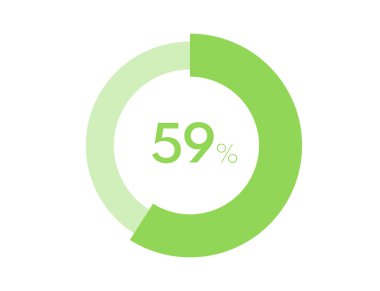 % 59 çember diyagramı Infographics vektörü,% 59 web tasarımı için kullanıma hazır