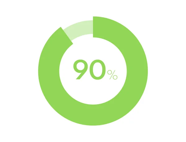 % 90 çember diyagramı Infographics vektörü,% 90 web tasarımı için kullanıma hazır