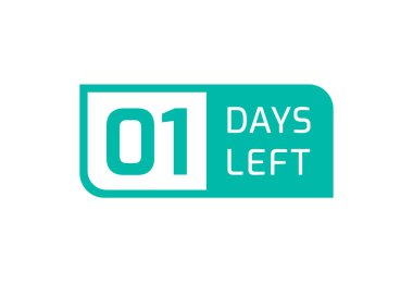Beyaz arkaplanda 1 Gün Kaldı, Geriye 1 Gün Kala