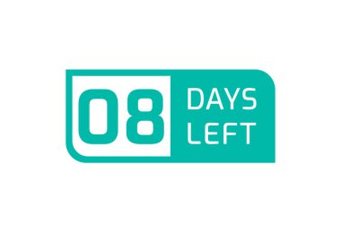 Beyaz arka planda 8 Gün Kaldı, Geriye 8 Gün Kaldı