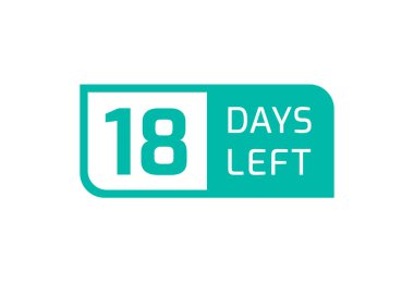 Beyaz arka planda 18 Gün Kaldı, Geriye 18 Gün Kaldı