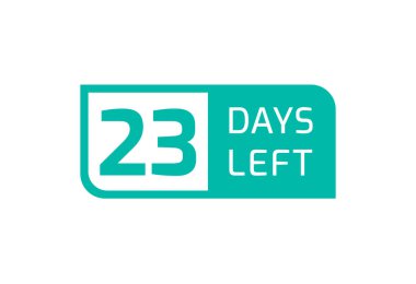 Beyaz arka planda 23 Gün Kaldı, 23 Gün Kaldı