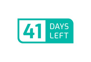 Beyaz arka planda 41 Gün Kaldı, 41 Gün Kaldı