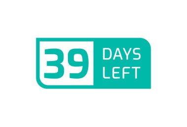 Beyaz arka planda 39 Gün Kaldı, 39 Gün Kaldı