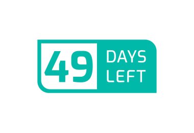 Beyaz arka planda 49 Gün Kaldı, Geriye 49 Gün Kaldı