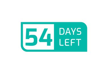 Beyaz arka planda 54 Gün Kaldı, 54 Gün Kaldı