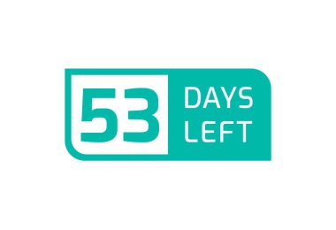 Beyaz arka planda 53 Gün Kaldı, 53 Gün Kaldı
