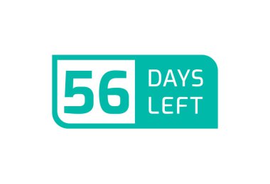 Beyaz arka planda 56 Gün Kaldı, Geriye 56 Gün Kaldı