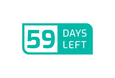 Beyaz arka planda 59 Gün Kaldı, Geriye 59 Gün Kaldı