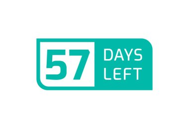 Beyaz arka planda 57 Gün Kaldı, 57 Gün Kaldı