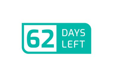 Beyaz arka planda 62 Gün Kaldı, 62 Gün Kaldı