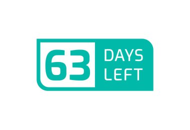 Beyaz arka planda 63 Gün Kaldı, 63 Gün Kaldı