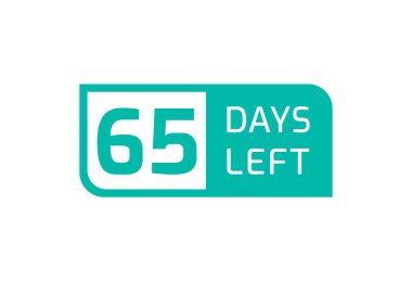 Beyaz arka planda 65 Gün Kaldı, 65 Gün Kaldı