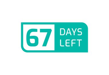 Beyaz arka planda 67 Gün Kaldı, 67 Gün Kaldı