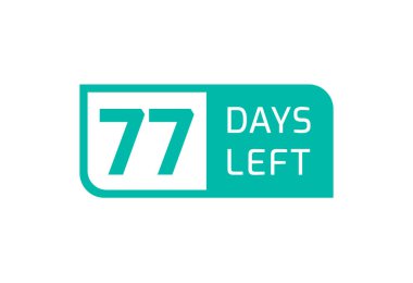 Beyaz arkaplanda 77 Gün Kaldı, 77 Gün Kaldı