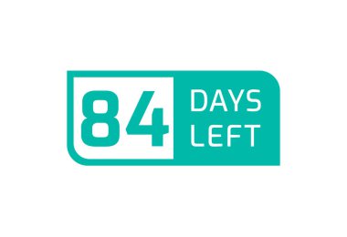 Beyaz arka planda 84 Gün Solunda, Geriye 84 Gün Kala