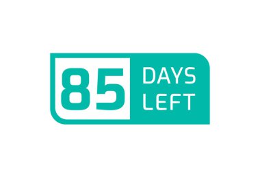 Beyaz arka planda 85 Gün Kaldı, Geriye 85 Gün Kaldı