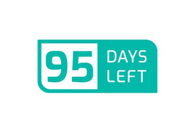 Beyaz arka planda 95 Gün Solunda, Geriye 95 Gün Kala